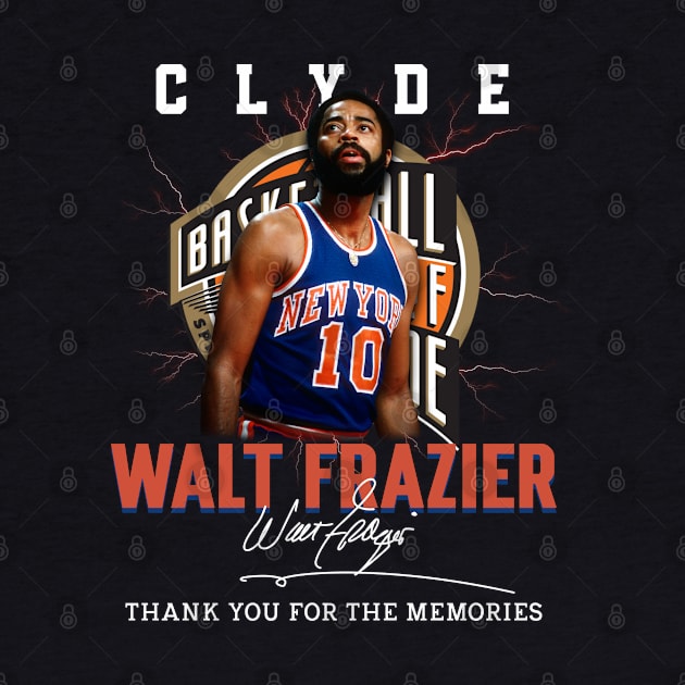 Walt Frazier The Clyde Basketball Legend Signature Vintage Retro 80s 90s Bootleg Rap Style by CarDE